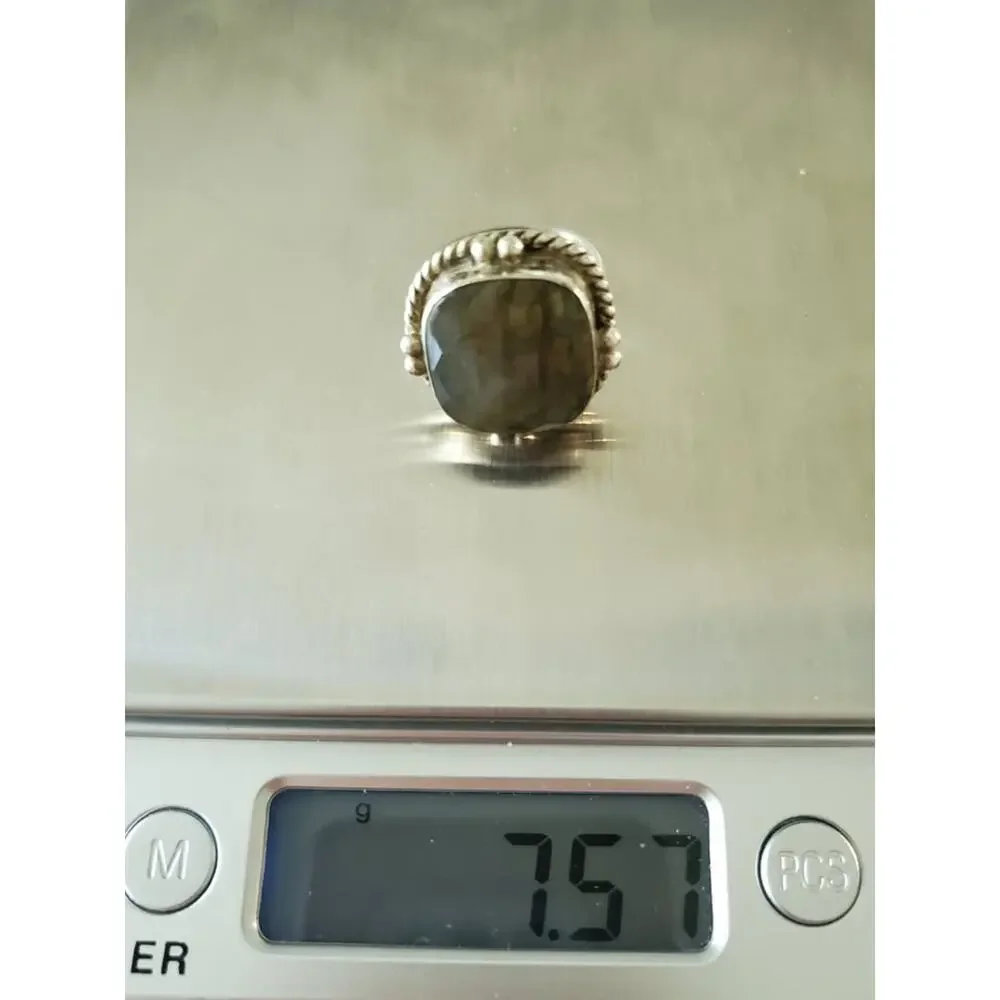 Vintage Labrodite Sterling Silver Ring